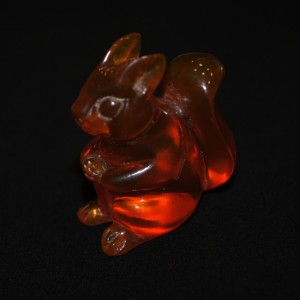 Vintage amber souvenir Squirrel